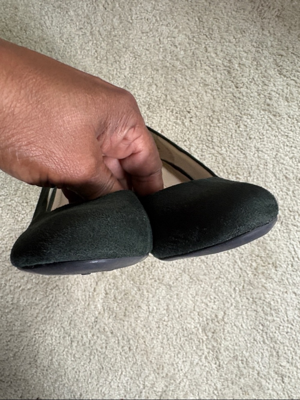 Life Stride Forest Green Faux Suede Mid Heel Pumps-Size 8M - Picture 11 of 12